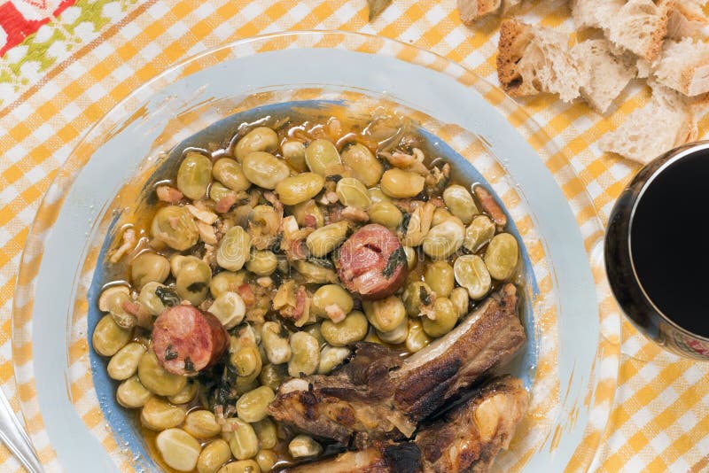 Portuguese faba beans meal