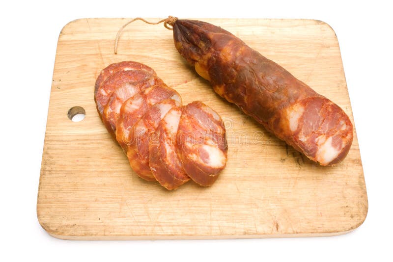 Portuguese sausage stock image. Image of plate, smoked 11972515