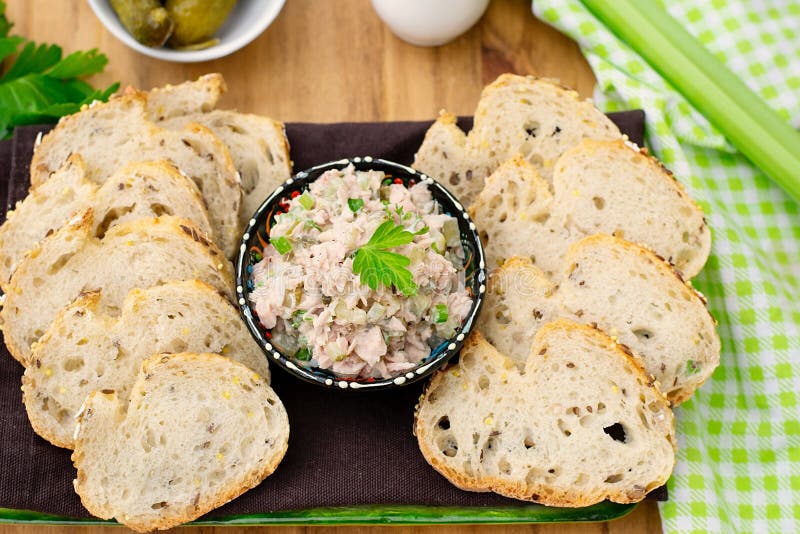 Portuguese Style Tuna Spread with Chopped Celery, Onion and Pickles