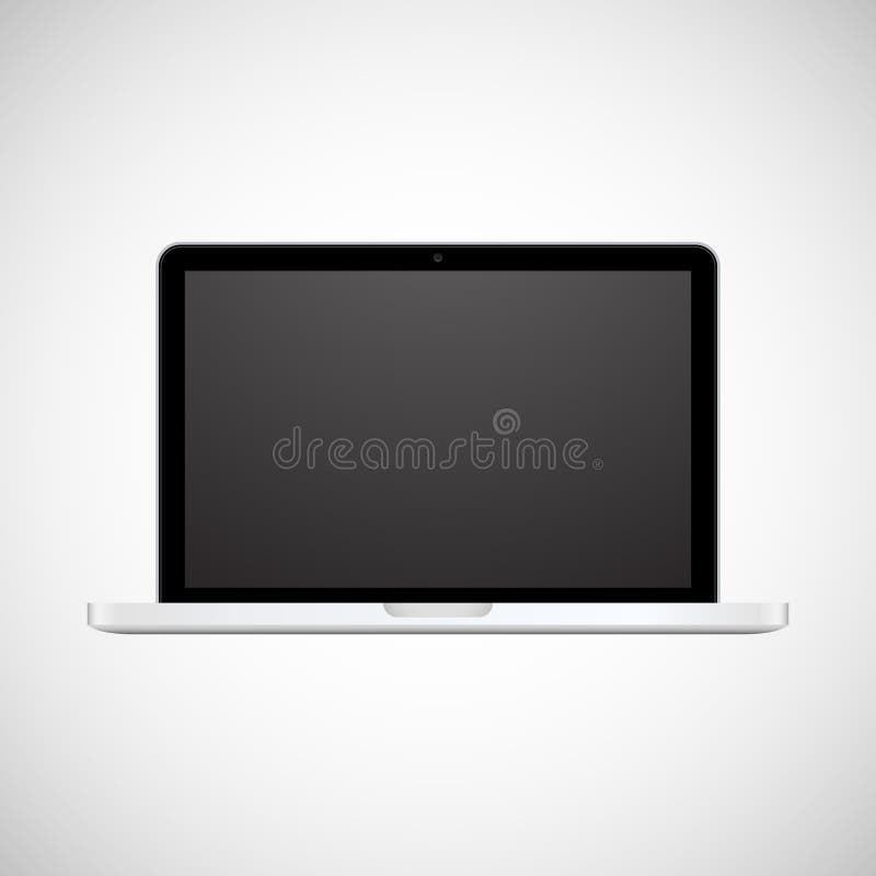Portátil isolado no fundo branco ilustração royalty free Portátil isolado no fundo branco ilustração royalty free