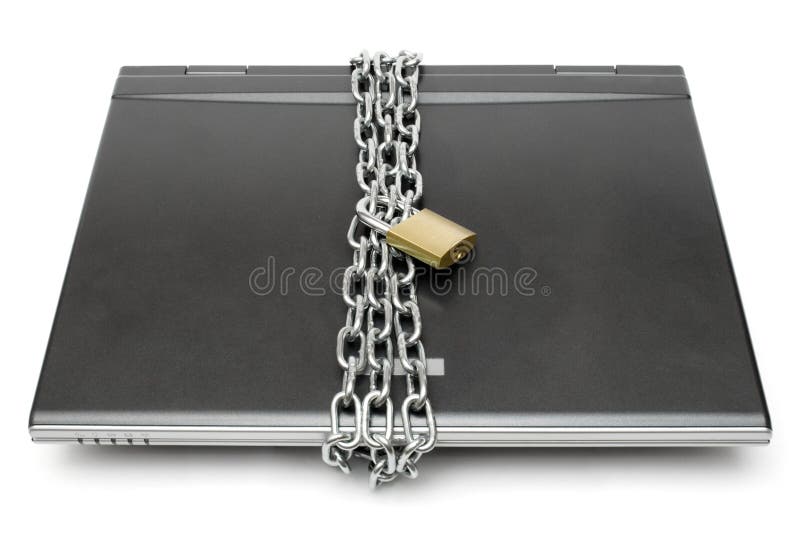 Laptop bloqueado imagem de stock royalty free