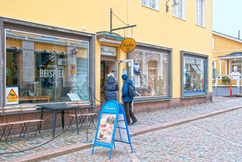 Porvoo. Finland. Chocolate Factory Shop in the Old Town