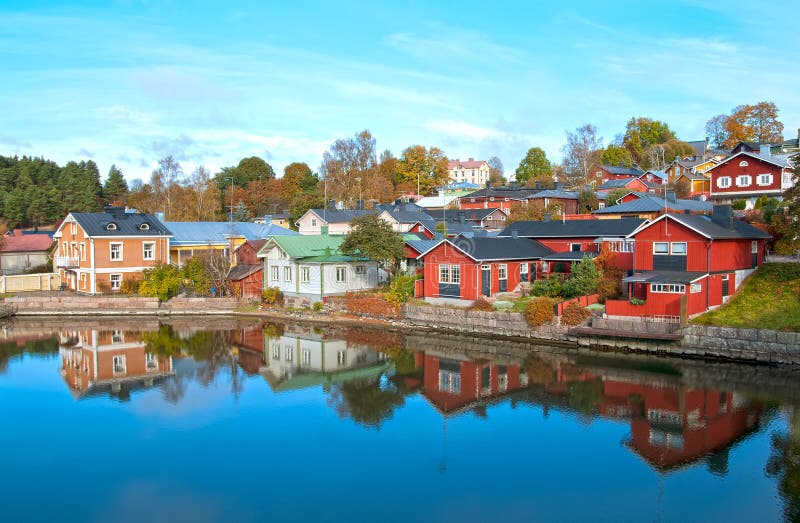 Porvoo finland La vecchia città fotografie stock Porvoo finland La vecchia città fotografie stock