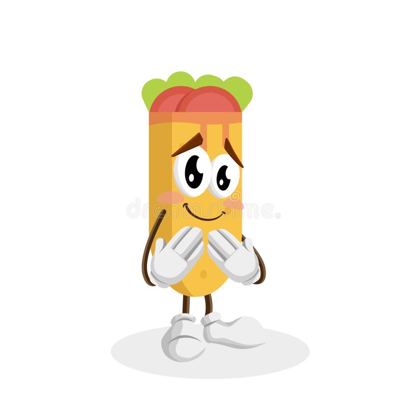 Pose humilhada da mascote e do fundo do no espeto ilustração do vetor