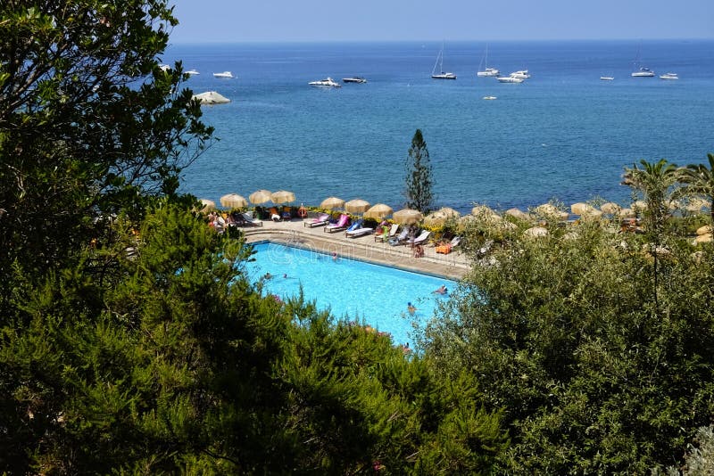 The Poseidon Gardens in Ischia Stock Photo Image of italy, blue