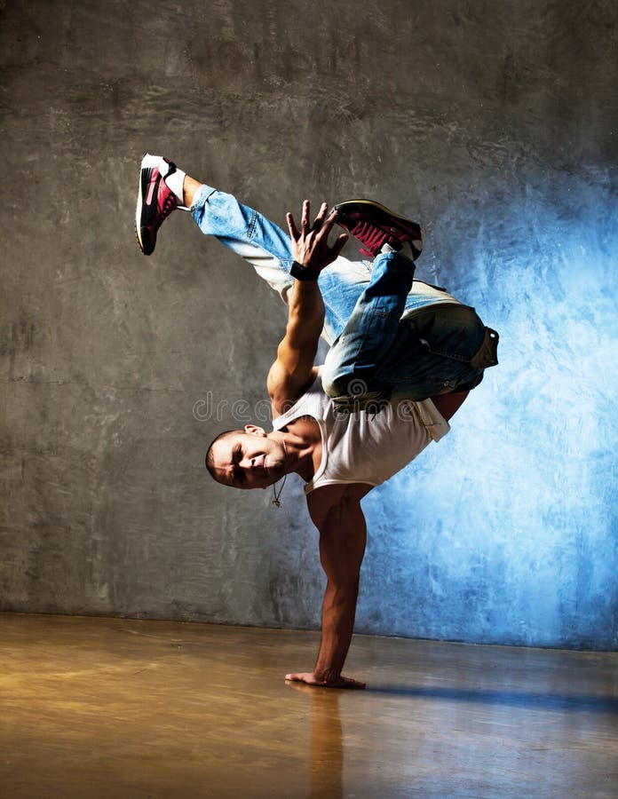 Stylish and cool breakdance style dancer posing. Stylish and cool breakdance style dancer posing