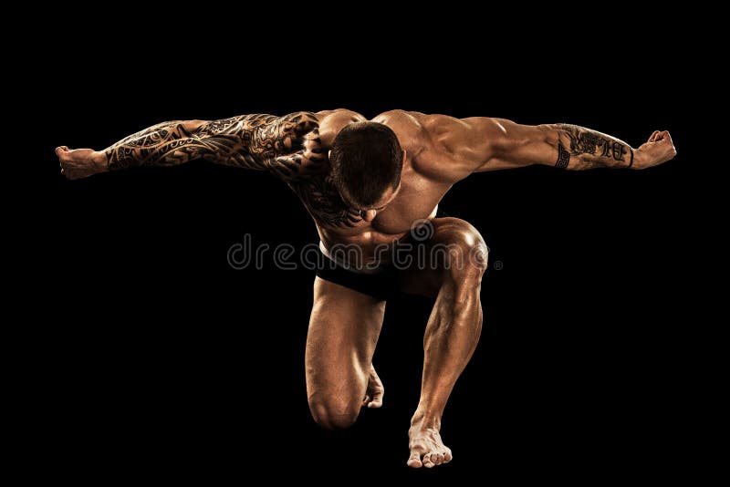 Bodybuilder posing. Beautiful sporty guy male power. Bodybuilder posing. Beautiful sporty guy male power.