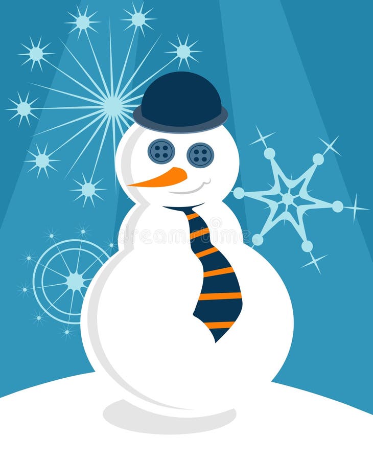 Download Posh snowman vektor illustrationer. Illustration av snowing - 43258