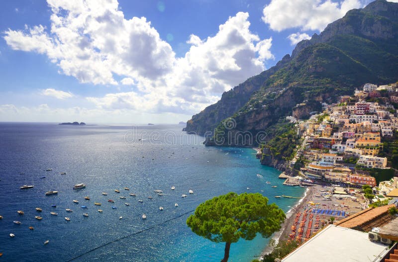 Positano on Amalfi Coast, Italy royalty free stock photos