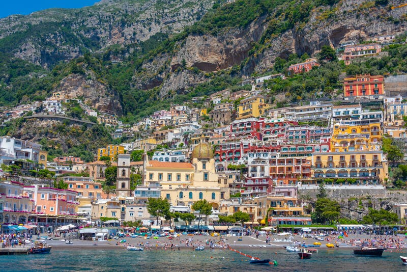 Positano, Italy, May 21, 2022: Panorama View of Positano Town in ...