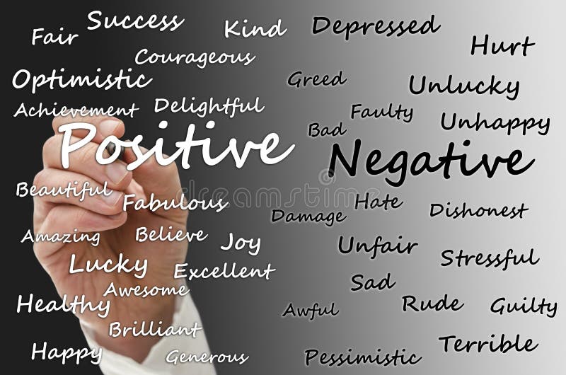 Positief versus negatief stock foto's Positief versus negatief stock foto's