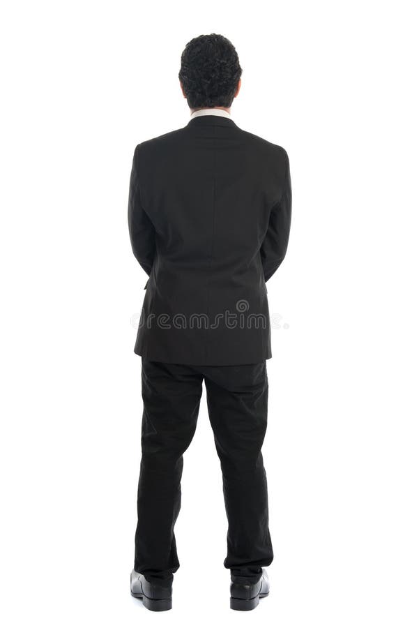 Position asiatique de dos d'homme d'affaires photo libre de droits Position asiatique de dos d'homme d'affaires photo libre de droits