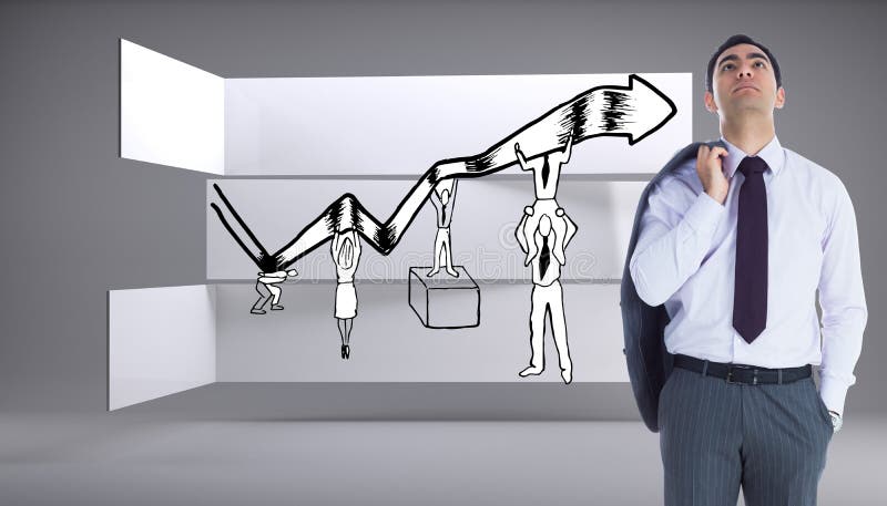Position austère d'homme d'affaires image stock Position austère d'homme d'affaires image stock