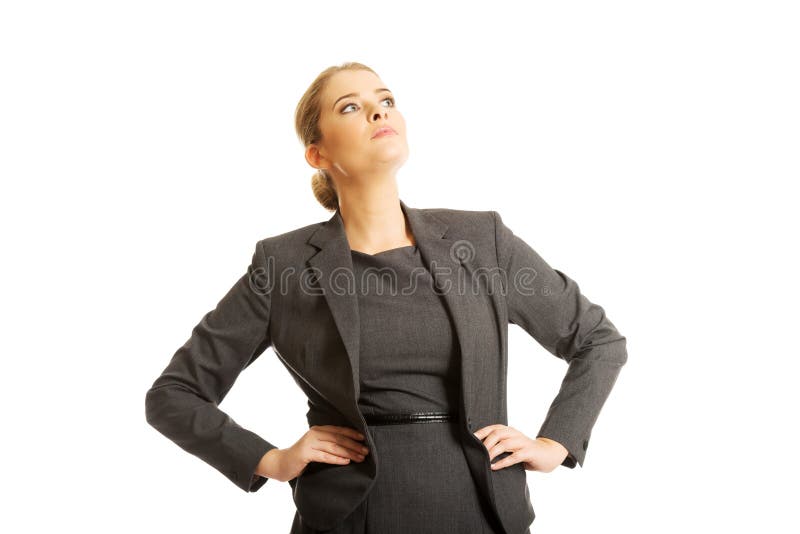 Position confiante de femme d'affaires photos stock Position confiante de femme d'affaires photos stock