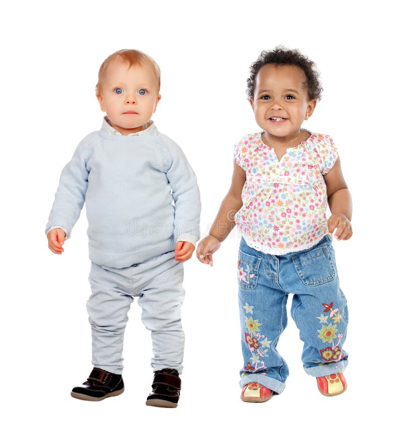 Position mignonne de bébés photo libre de droits Position mignonne de bébés photo libre de droits