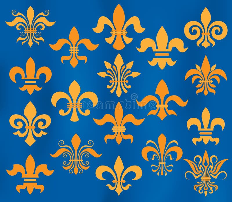 Positionnement de Fleur de lis illustration de vecteur Positionnement de Fleur de lis illustration de vecteur