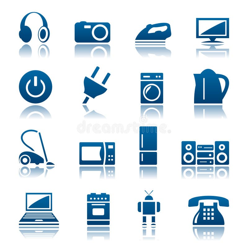 Positionnement de graphisme d'appareils ménagers illustration de vecteur Positionnement de graphisme d'appareils ménagers illustration de vecteur
