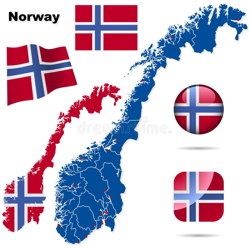 Positionnement de la Norvège. illustration libre de droits Positionnement de la Norvège. illustration libre de droits