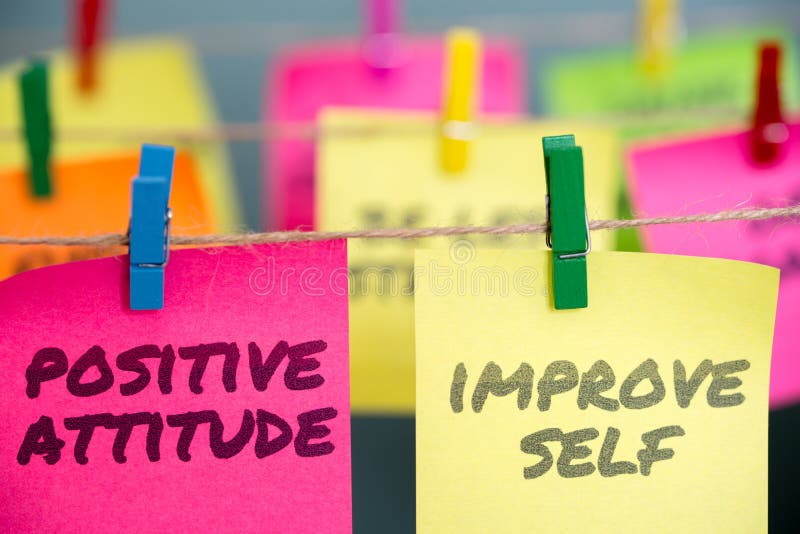Positive Attitude And Improve Self stock photo Positive Attitude And Improve Self stock photo