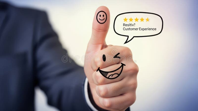 Positive customer feedback royalty free illustration