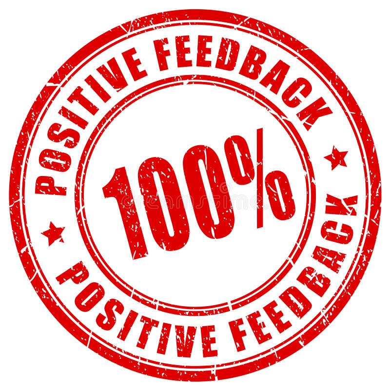 Positive feedback red vector stamp royalty free illustration