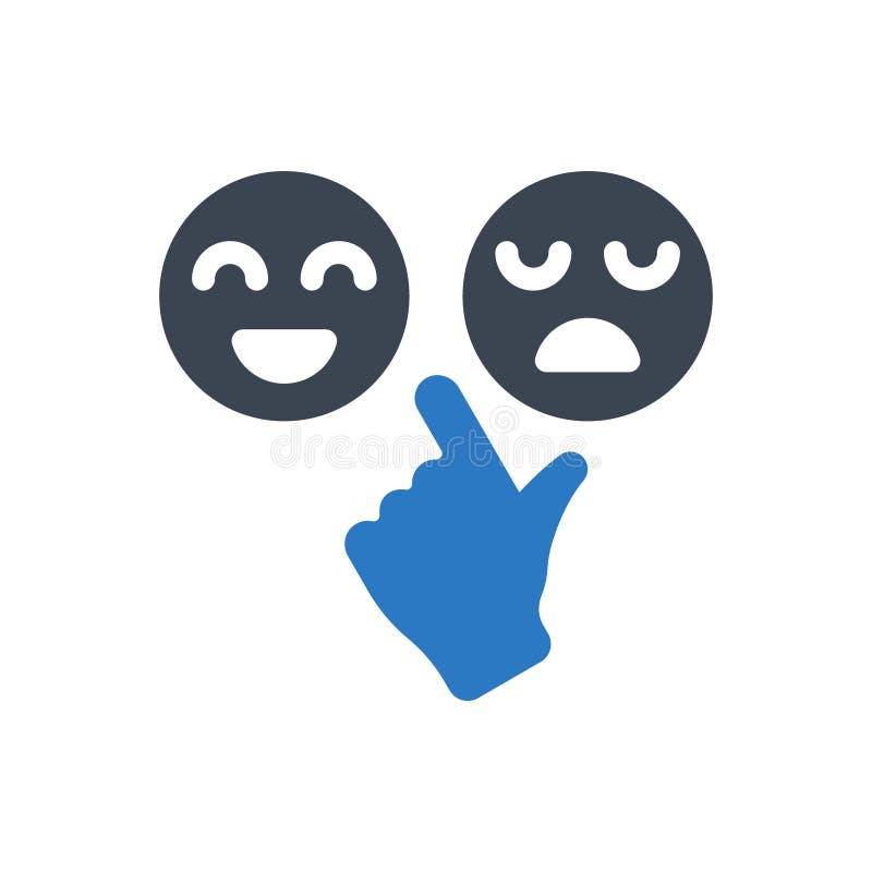 Positive or Negative Feedback Icon Stock Vector Illustration of