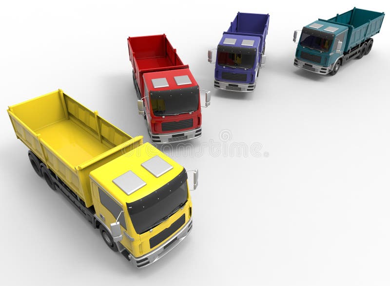 Posizionamento della flotta di camion royalty illustrazione gratis Posizionamento della flotta di camion royalty illustrazione gratis