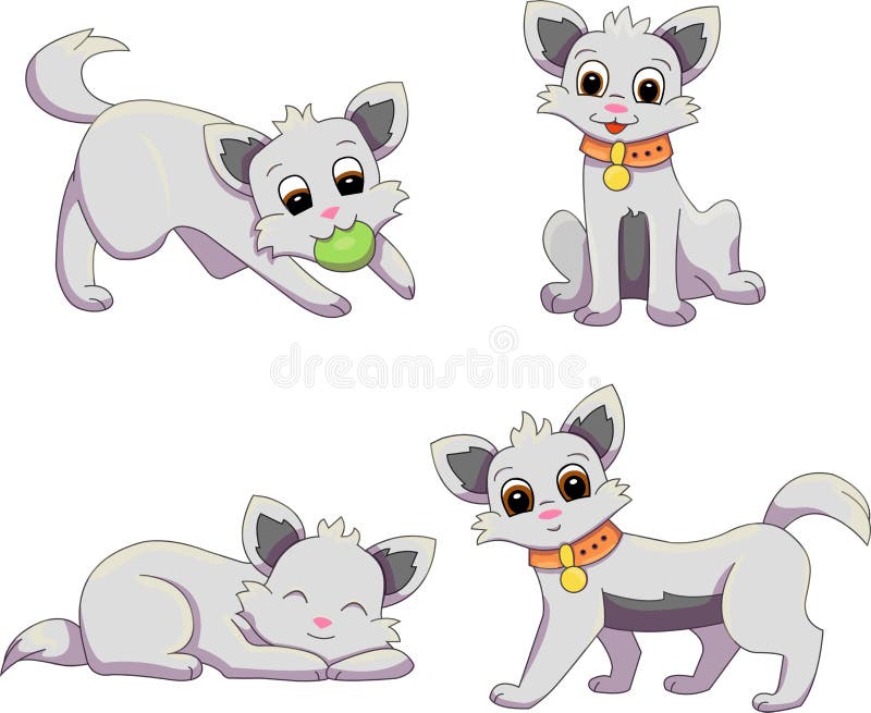 Posizioni del terrier bianco di altopiano ad ovest illustrazione vettoriale Posizioni del terrier bianco di altopiano ad ovest illustrazione vettoriale