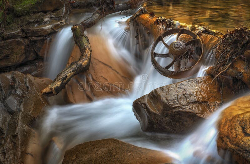 Coal Mining Wagon Wheel royalty free stock photography Coal Mining Wagon Wheel royalty free stock photography