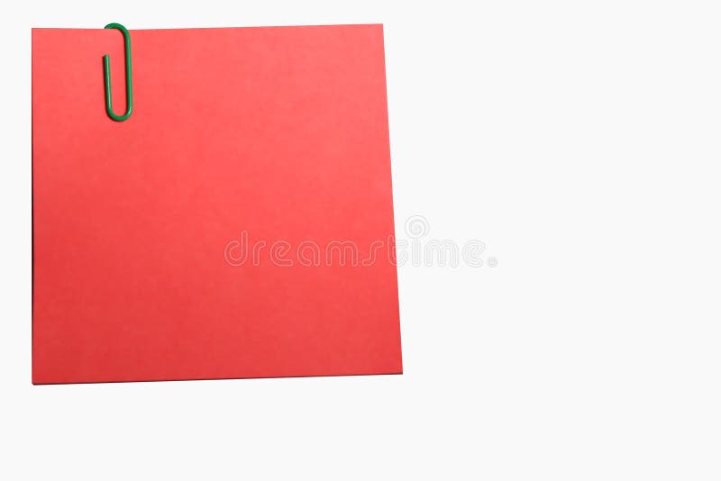 Post-it rosso illustrazione di stock. Illustrazione di rosso - 5516417