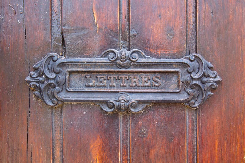 Post box in a door