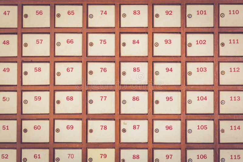 Post box with number stock image. Image of office, post 51014701