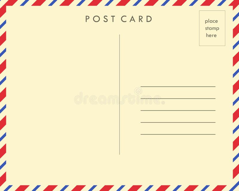 Postcard blank template Royalty Free Vector Image