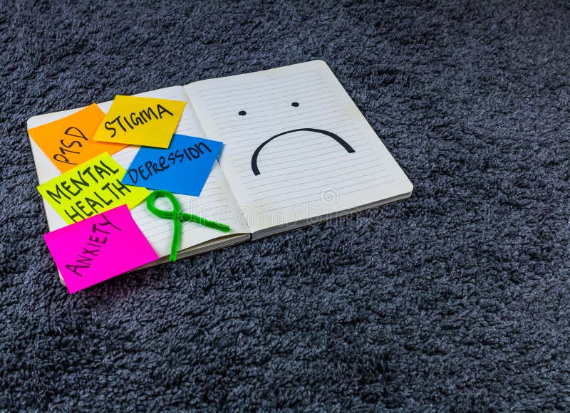 Campagna di Sensibilizzazione sulla Salute Mentale con Nastro immagine stock libera da diritti