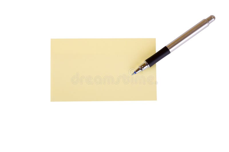 Post-it en pen stock foto Post-it en pen stock foto