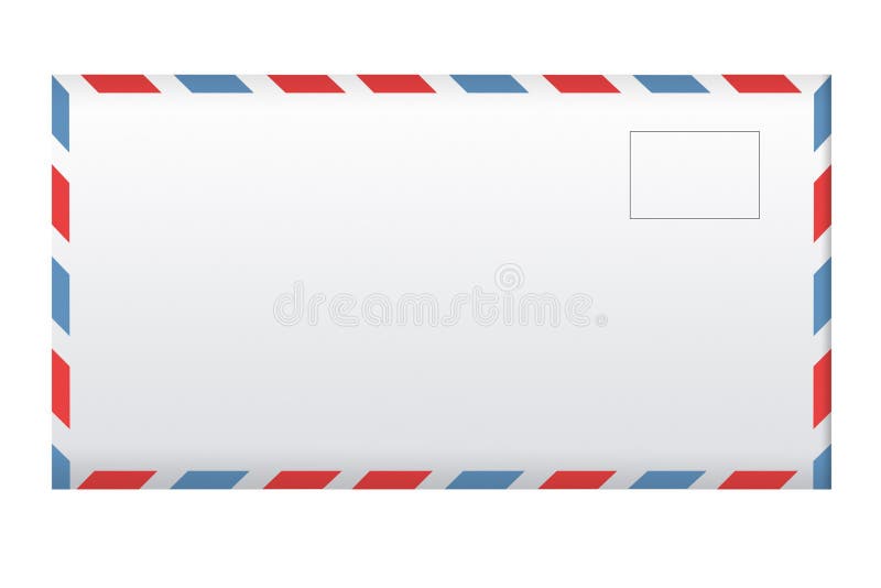 Post envelope isolated on white.