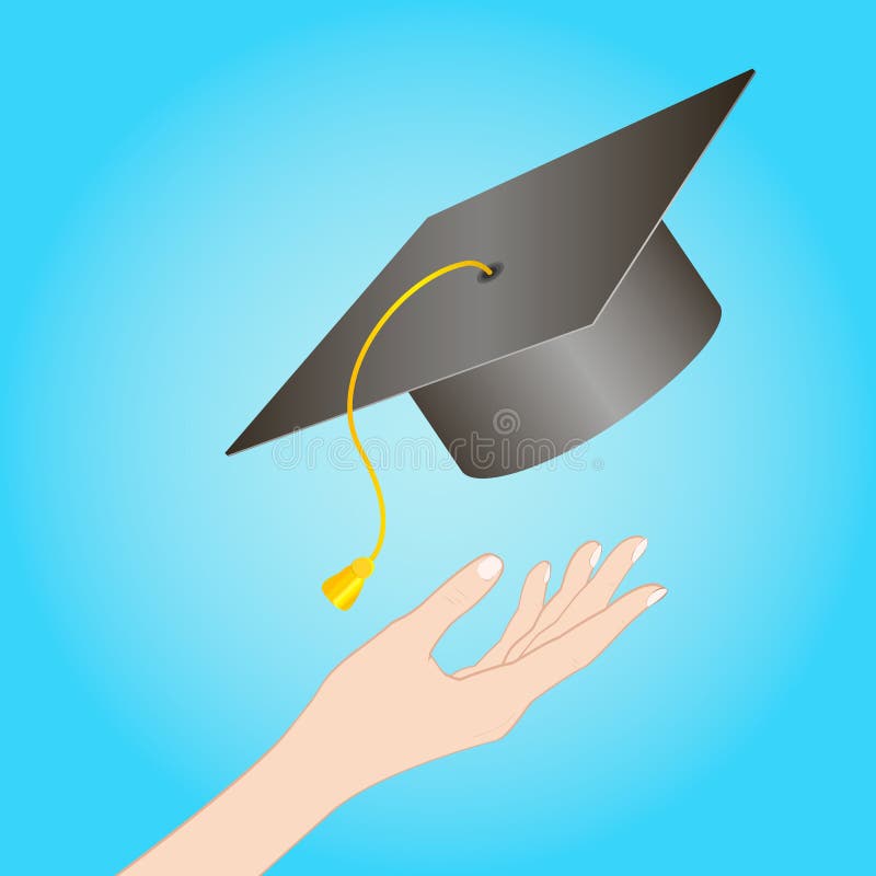 Post graduate icon symbol stock illustration. Illustration of