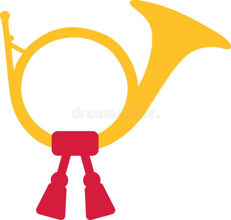 Post Horn Line Icon, Outline Vector Sign, Linear Style Pictogram