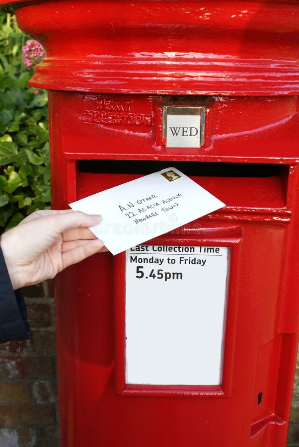 Post Letter in mailbox stock photo. Image of hand, letter ...