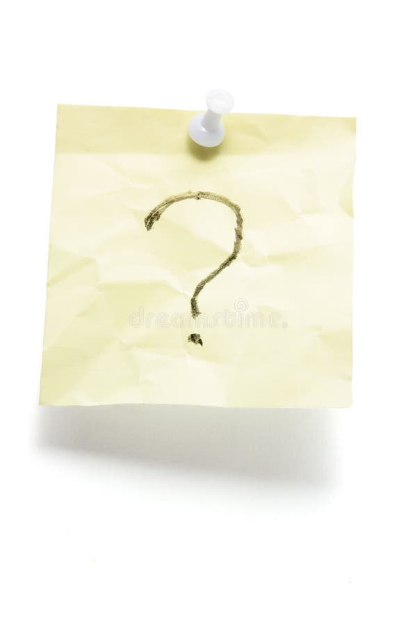 Post It Note Paper with Question Mark