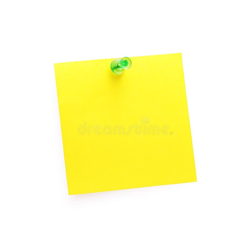 Post-It Note with Push Pin royalty free stock image Post-It Note with Push Pin royalty free stock image