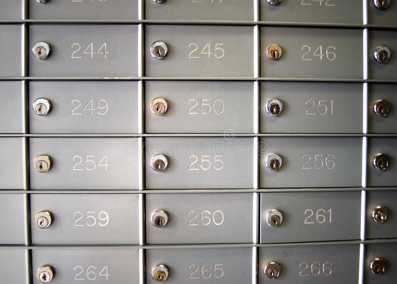 Safety deposit boxes stock photo. Image of lock, gold 6269930