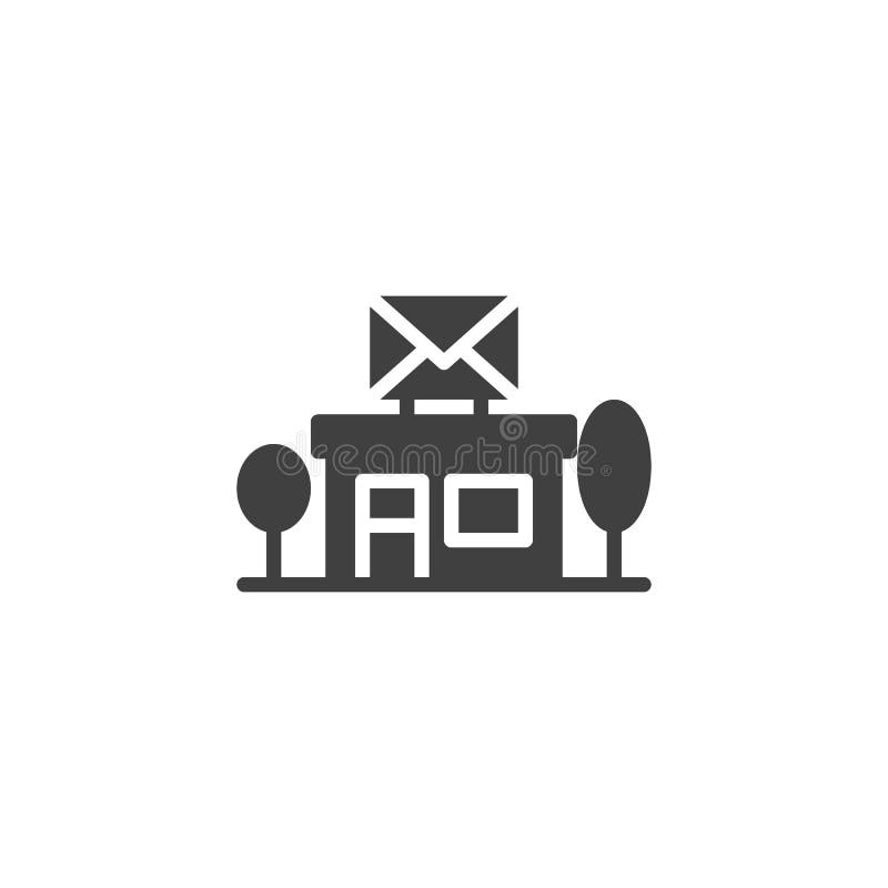 Post office building vector icon royalty free illustration