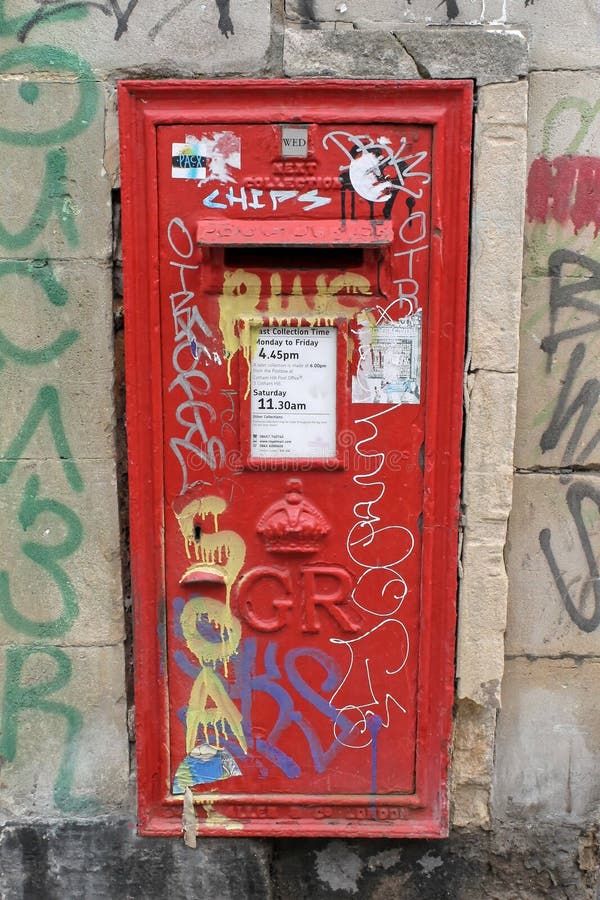Post office stickers graffiti