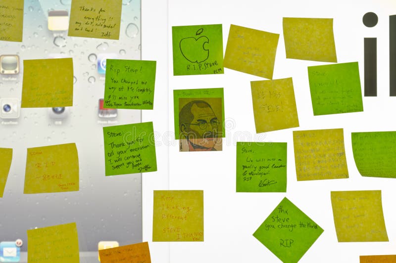 Post-it a ricordare Steve immagini stock libere da diritti Post-it a ricordare Steve immagini stock libere da diritti
