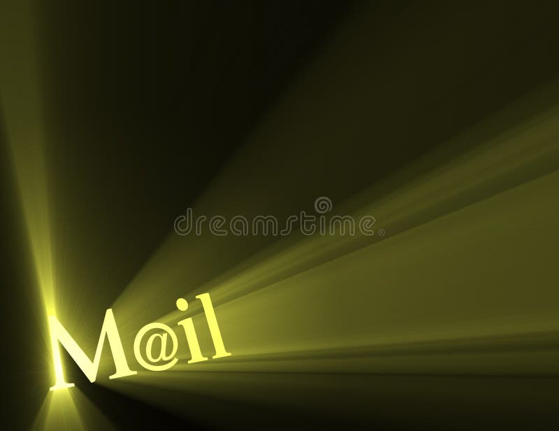 Posta al chiarore dell'indicatore luminoso del sole del email illustrazione di stock Posta al chiarore dell'indicatore luminoso del sole del email illustrazione di stock
