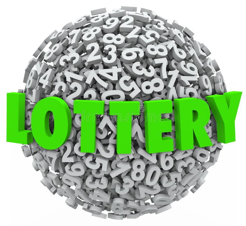Posta di gioco della sfera della palla di numero di parola di lotteria royalty illustrazione gratis Posta di gioco della sfera della palla di numero di parola di lotteria royalty illustrazione gratis