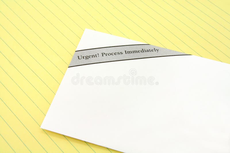 Urgent mail, business concept of processing mails. Urgent mail, business concept of processing mails