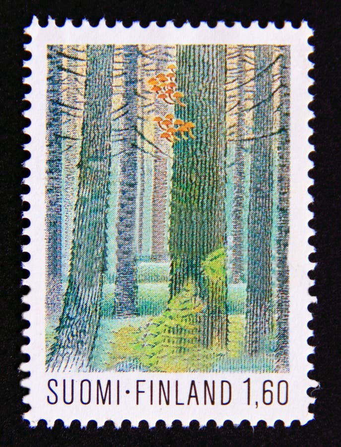 Postage stamp Finland, 1982. Multiharju Old growth Forest, Seitseminen National Park