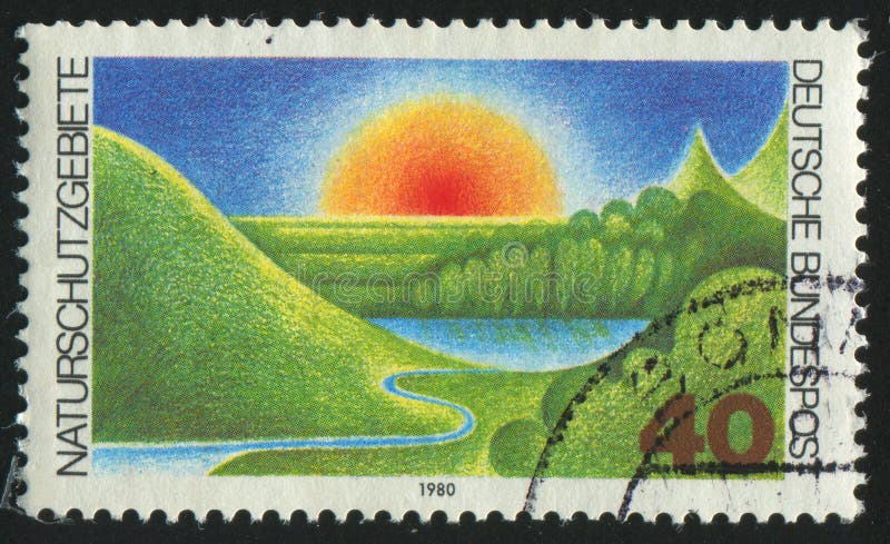 Postage stamp stock photo